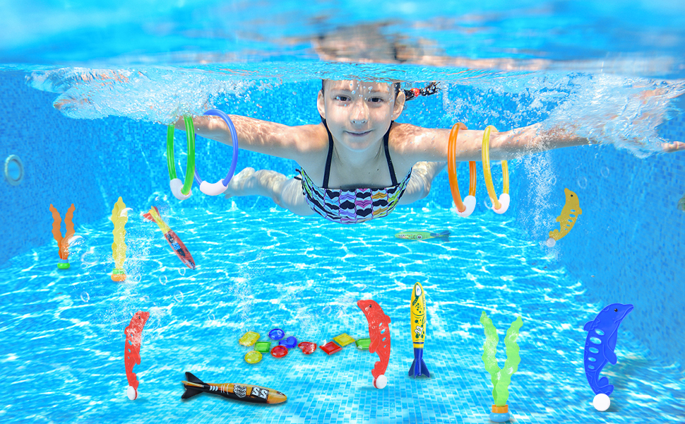 Image showing an underwater view of a swimming kid